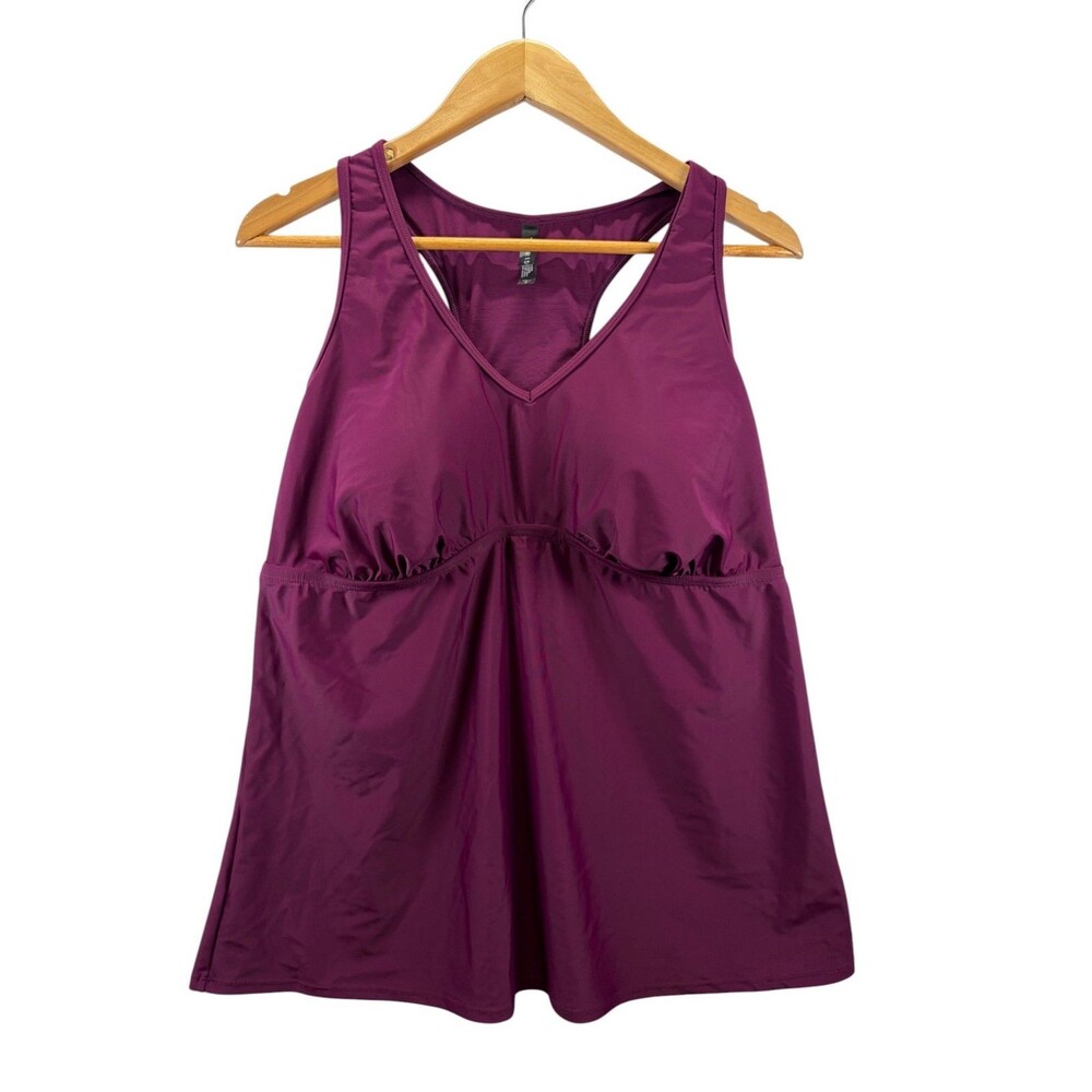 Torrid size 2 Plum Racerback Wireless Tankini Top - Picture 2 of 5